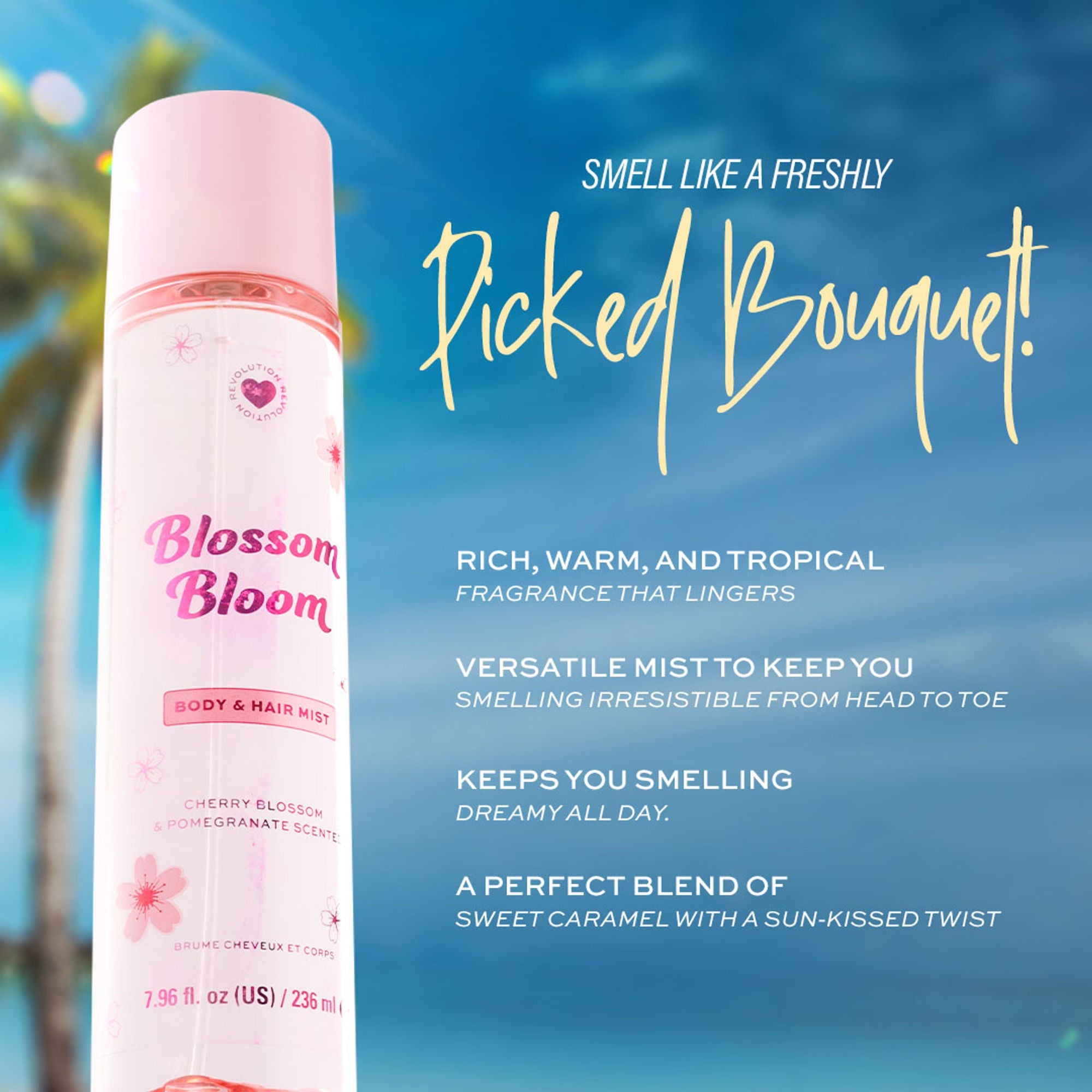 Makeup Revolution Blossom Bloom Hair And Body Mist | Grocsy