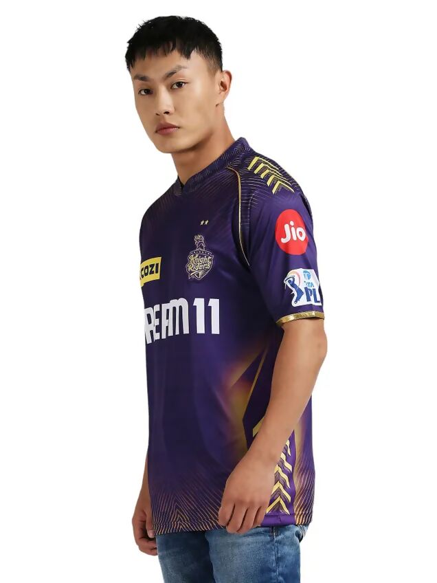 Kolkata Knight Riders Men Purple Printed Half Sleeves Jersey IPL, T20 | Grocsy