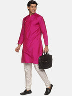 Sethukrishna Men Rose Kurta with Pyjamas | Grocsy