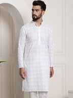 Sojanya Printed Chikankari Kurta | Grocsy