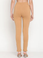 TAG 7 Pack of 2 Beige & Mustard Yellow Ankle-Length Leggings | Grocsy