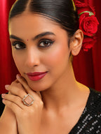 Ruby Raang Diamond Crystal Ring | Grocsy