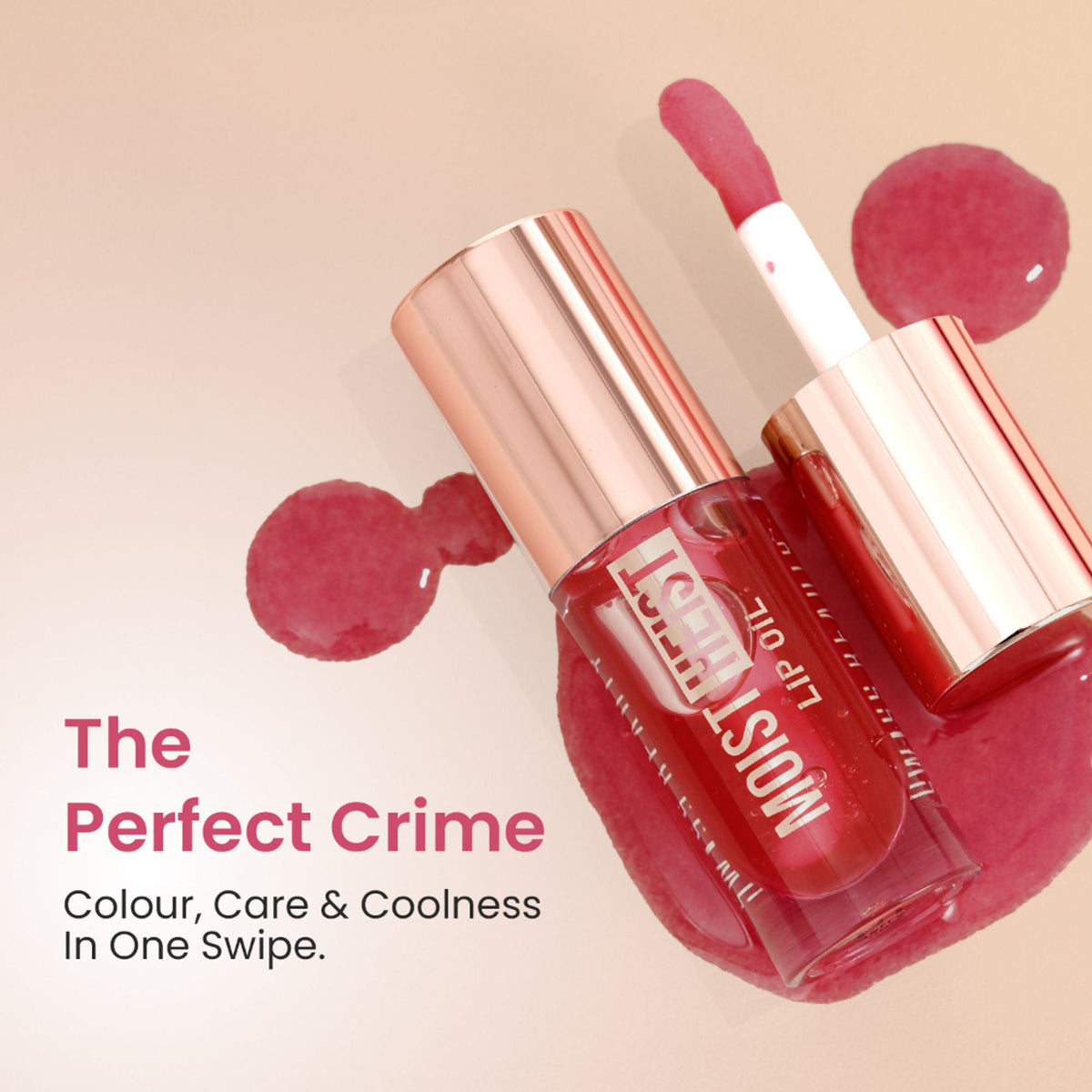 Swiss Beauty Moist Heist Lip Oil Colour-Changing With Vitamin E & Mint Oil - 2 Cucumber Trap | Grocsy