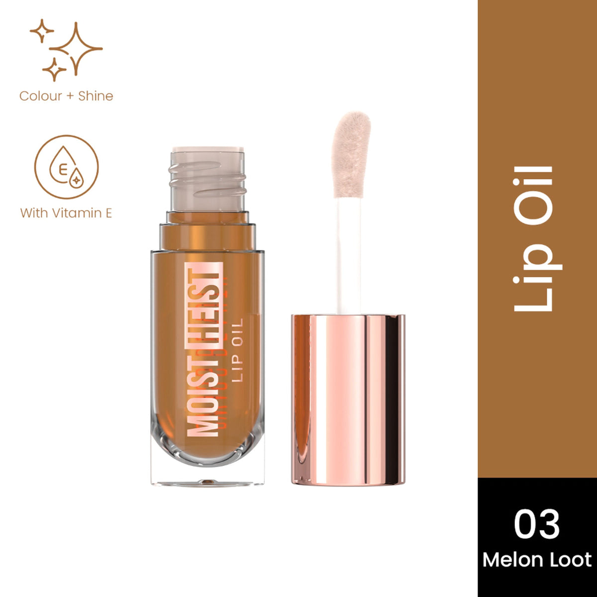 Swiss Beauty Moist Heist Lip Oil Colour-Changing With Vitamin E & Mint Oil - 3 Melon Loot | Grocsy