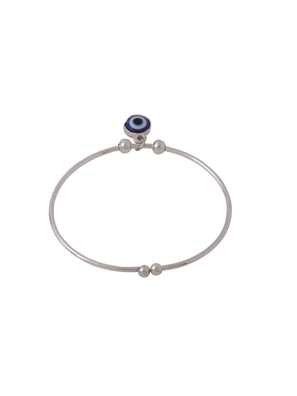 NVR Women Silver Evil Eye Adjustable Bracelet | Grocsy