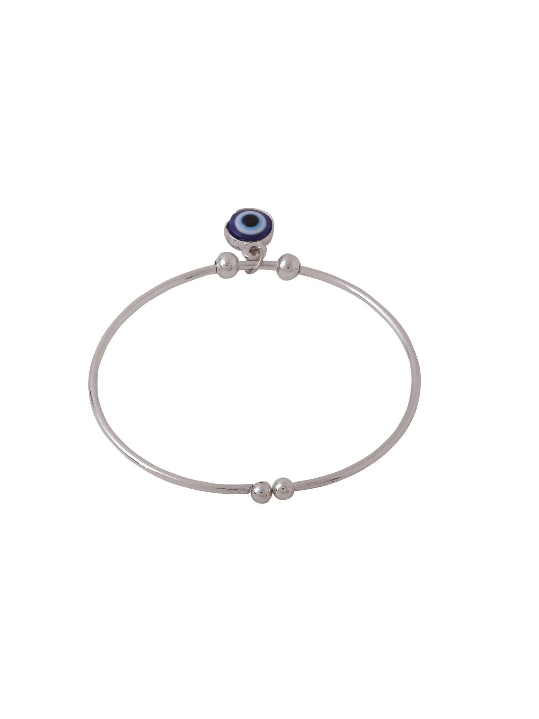 NVR Women Silver Evil Eye Adjustable Bracelet | Grocsy