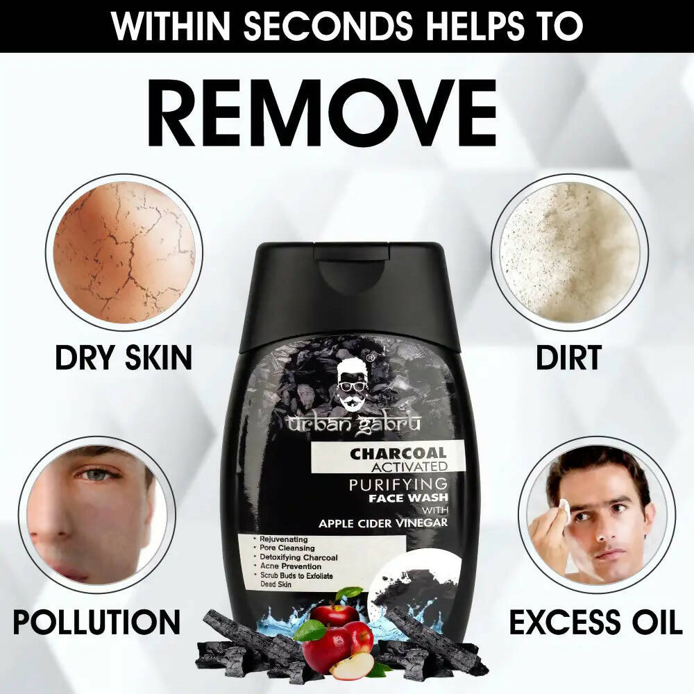 Urbangabru Activated Charcoal Face Wash for Men | Grocsy