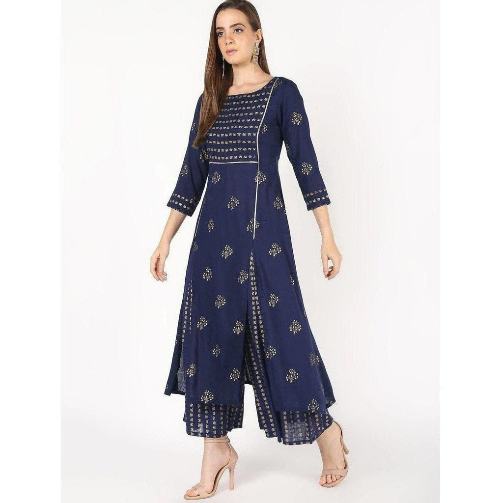 Cheera Flair A-Line Kurta With Front Slit Cut (Kurta Only) | Grocsy