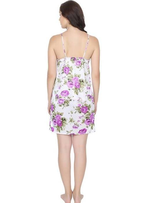Ruhani Printed Short Nighty Fits Bust (Ruhani-NT-08-FS) | Grocsy