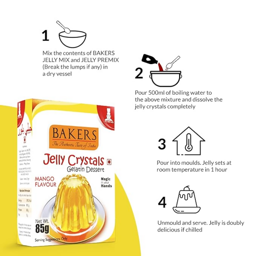 BAKERS Jelly Crystals (Gelatin Dessert) - Mango | Grocsy