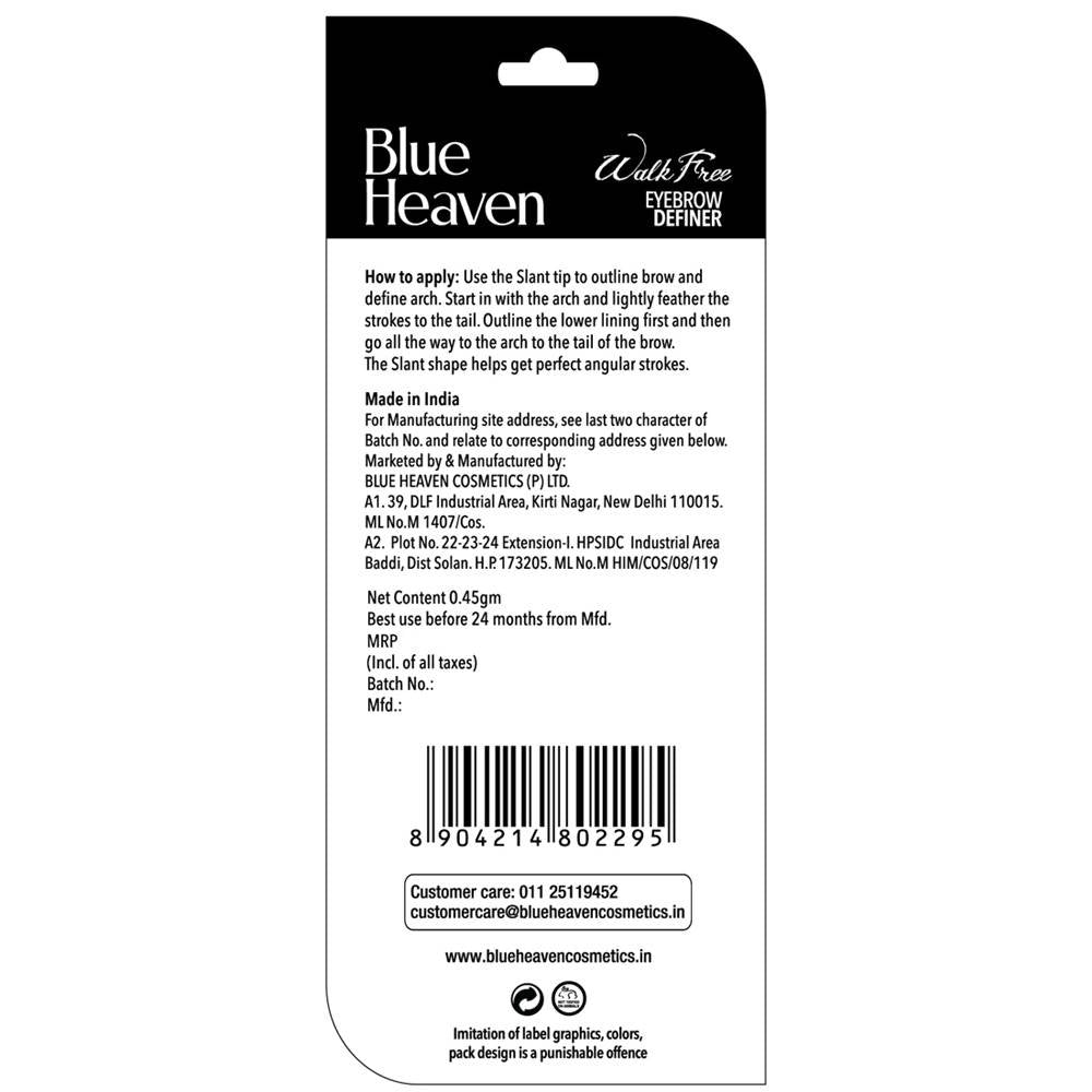 Blue Heaven Walkfree Eyebrow Definer Long Stay Natural Brown | Grocsy