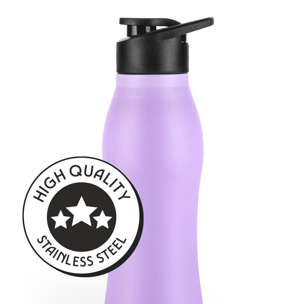 Borosil Hydra Grip Go Stainless Steel Water Bottle - Purple | Grocsy