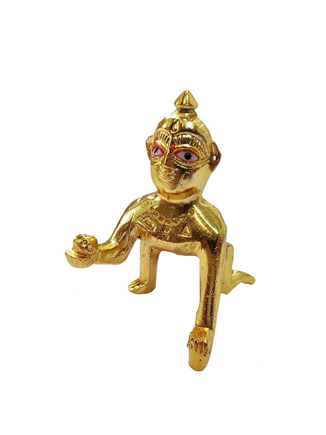 CraftVatika Gold Toned Aluminium Swing Jhula With Ladoo Gopal | Grocsy