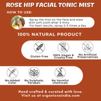 Organicos Rose Hip Facial Tonic Mist | Grocsy