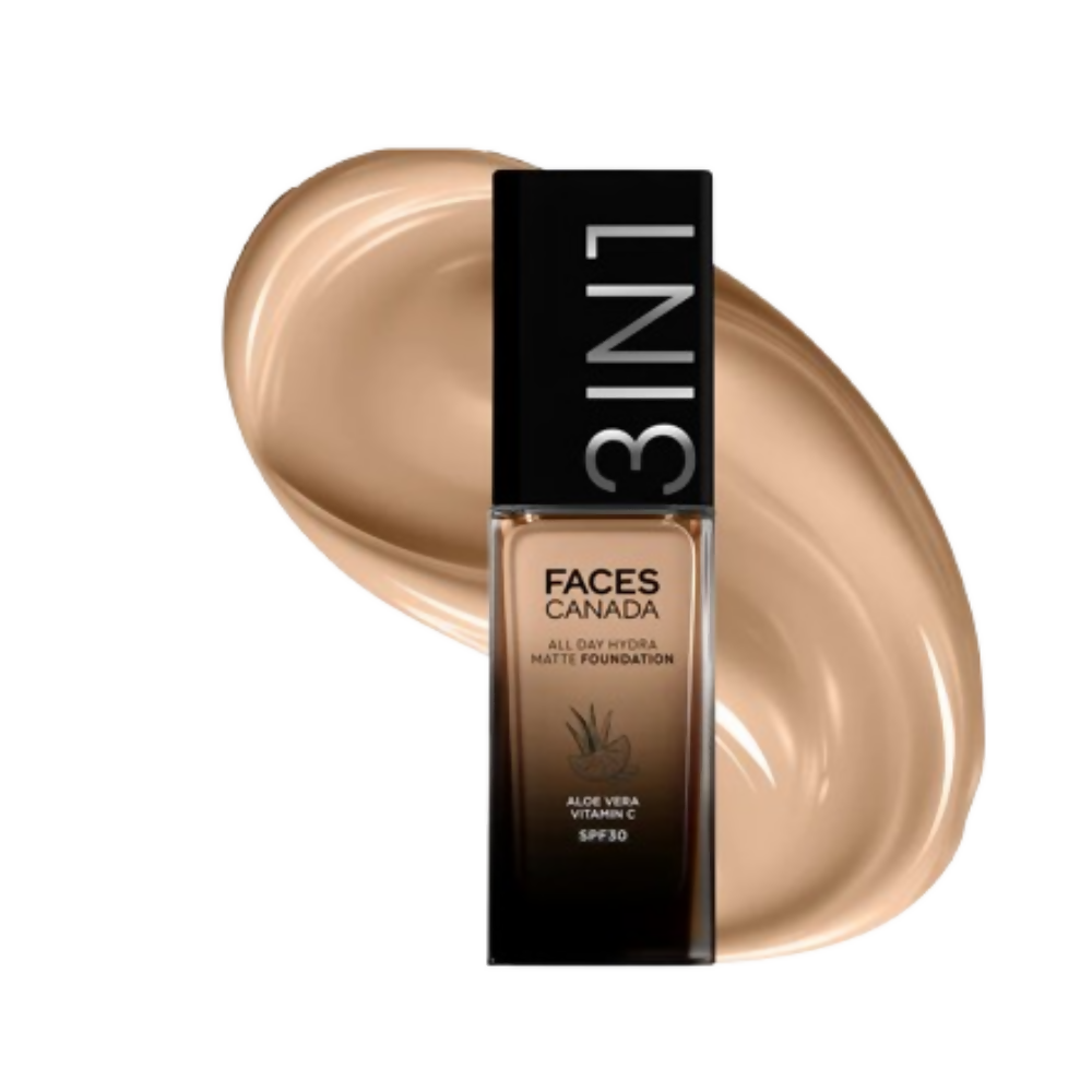Faces Canada All Day Hydra Matte 3 in 1 Foundation - Medium Natural 022 | Grocsy