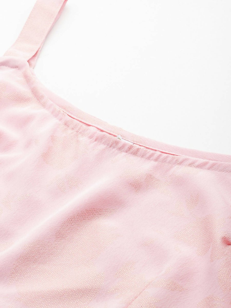 Ahalyaa Women's Traditional Wear Co-ods - Pink | Grocsy