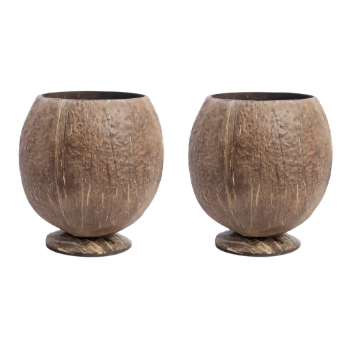 Thenga Handmade Large Coconut Shell Cups | Grocsy