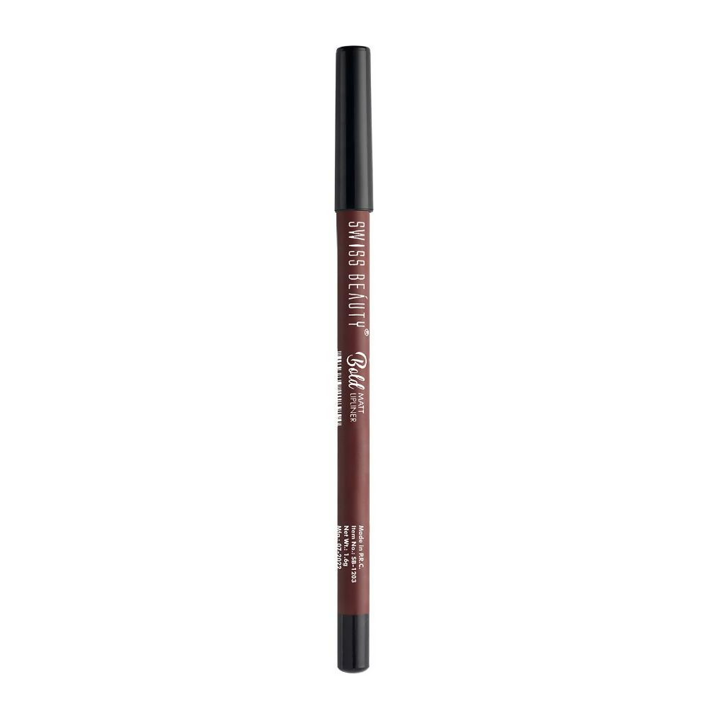 Swiss Beauty Bold Matt Lip Liner Pencil- 12 Dark Chocolate | Grocsy
