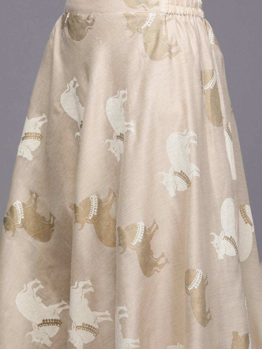 Ahalyaa Women's Traditional Wear Co-ods - Tan | Grocsy