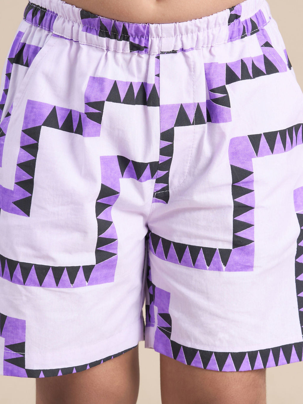 Snakes and Ladders Boys Purple Table Print Shirt and Boxer Set from Siblings Collection | Grocsy