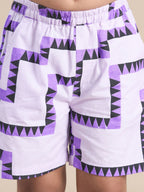 Snakes and Ladders Boys Purple Table Print Shirt and Boxer Set from Siblings Collection | Grocsy
