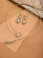 Kundan Antique Finish Earrings and Necklace set - Ruby Raang | Grocsy