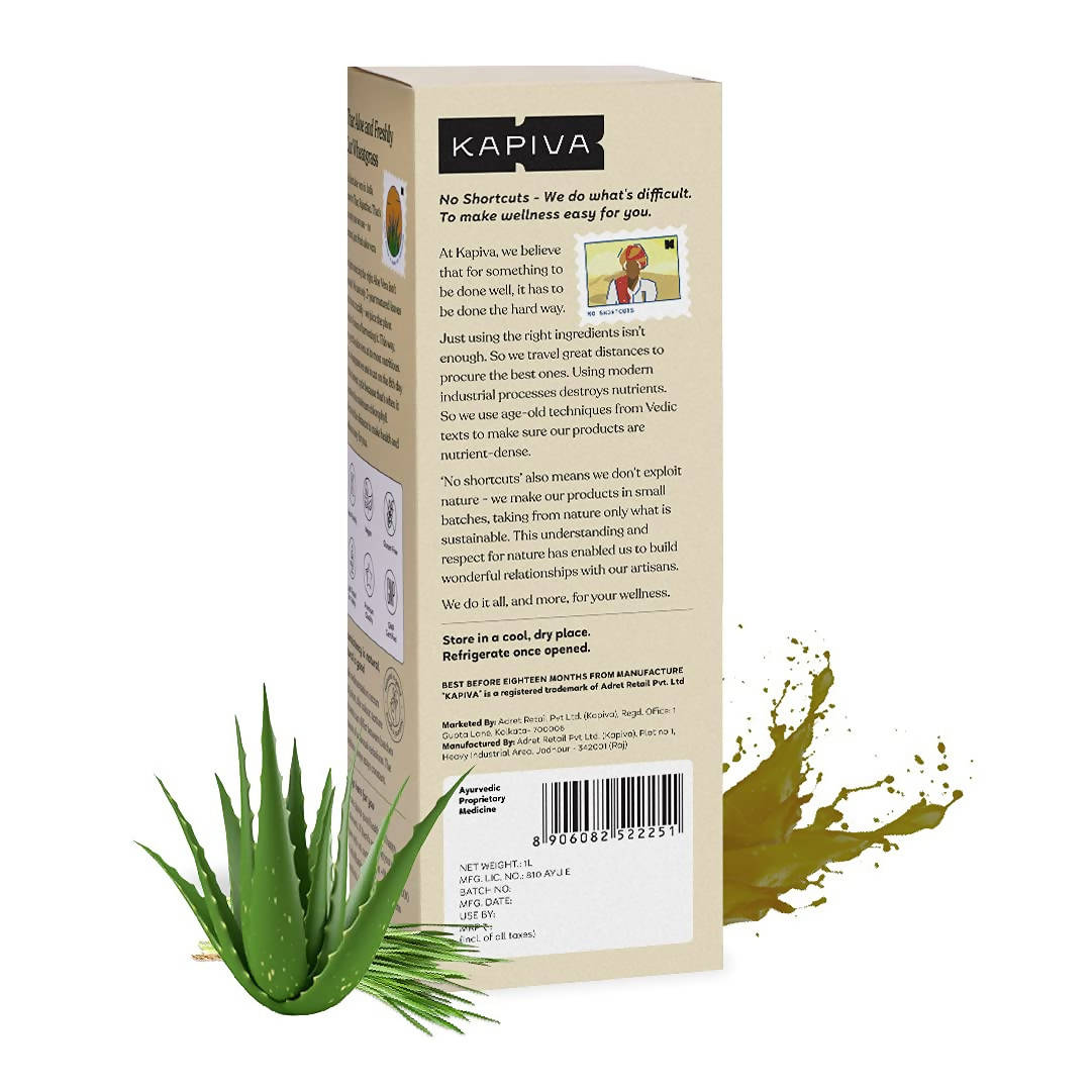 Kapiva Ayurveda Aloe Vera + Wheatgrass Juice | Grocsy