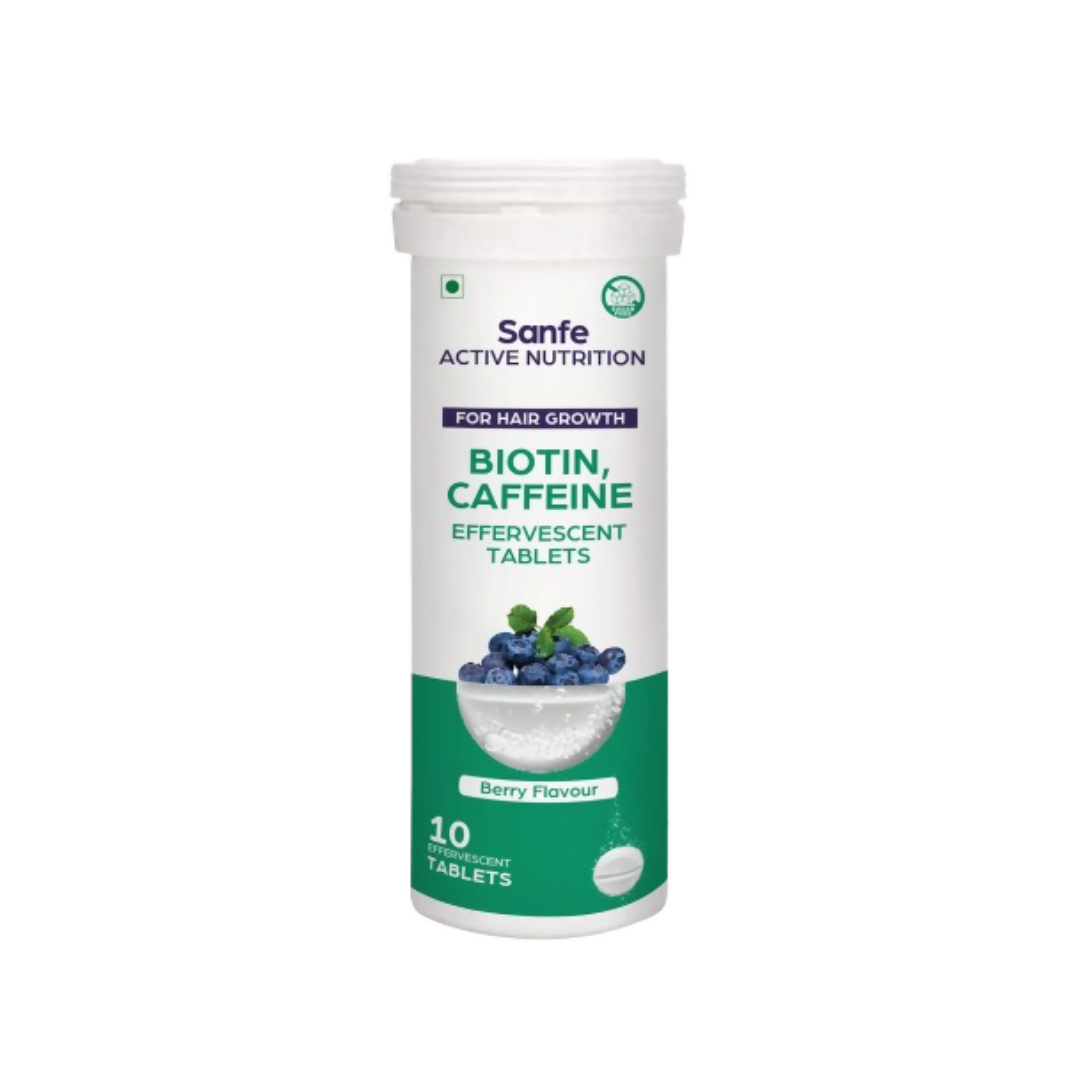 Sanfe Active Nutrition Biotin Caffeine Effervescent Tablets For Hair Growth | Grocsy