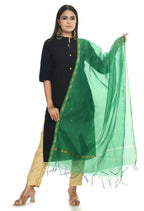 Mominos Fashion Green Banarsi Piping Dupatta | Grocsy