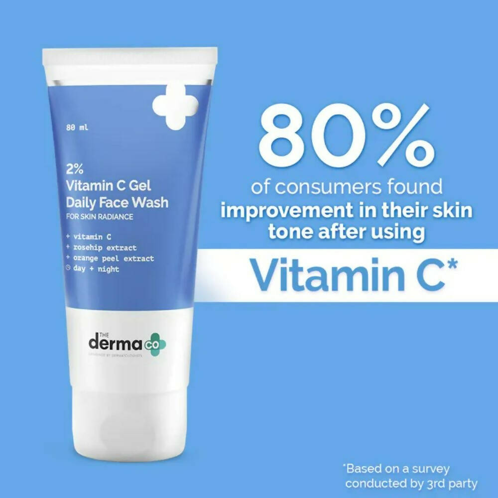 The Derma Co 2% Vitamin C Gel Daily Face Wash | Grocsy