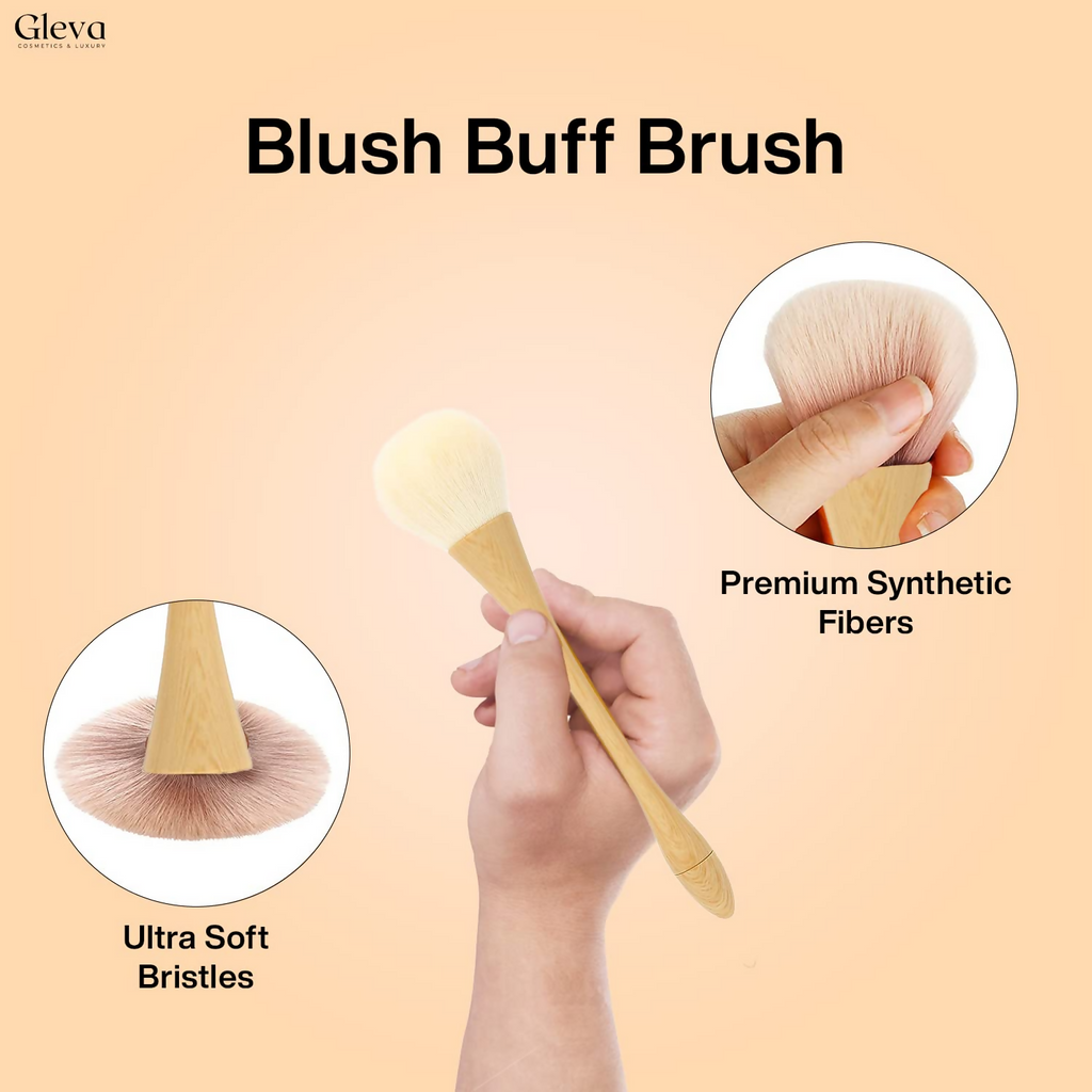 Gleva Ultimate Blend Makeup Brush - Light Wood | Grocsy