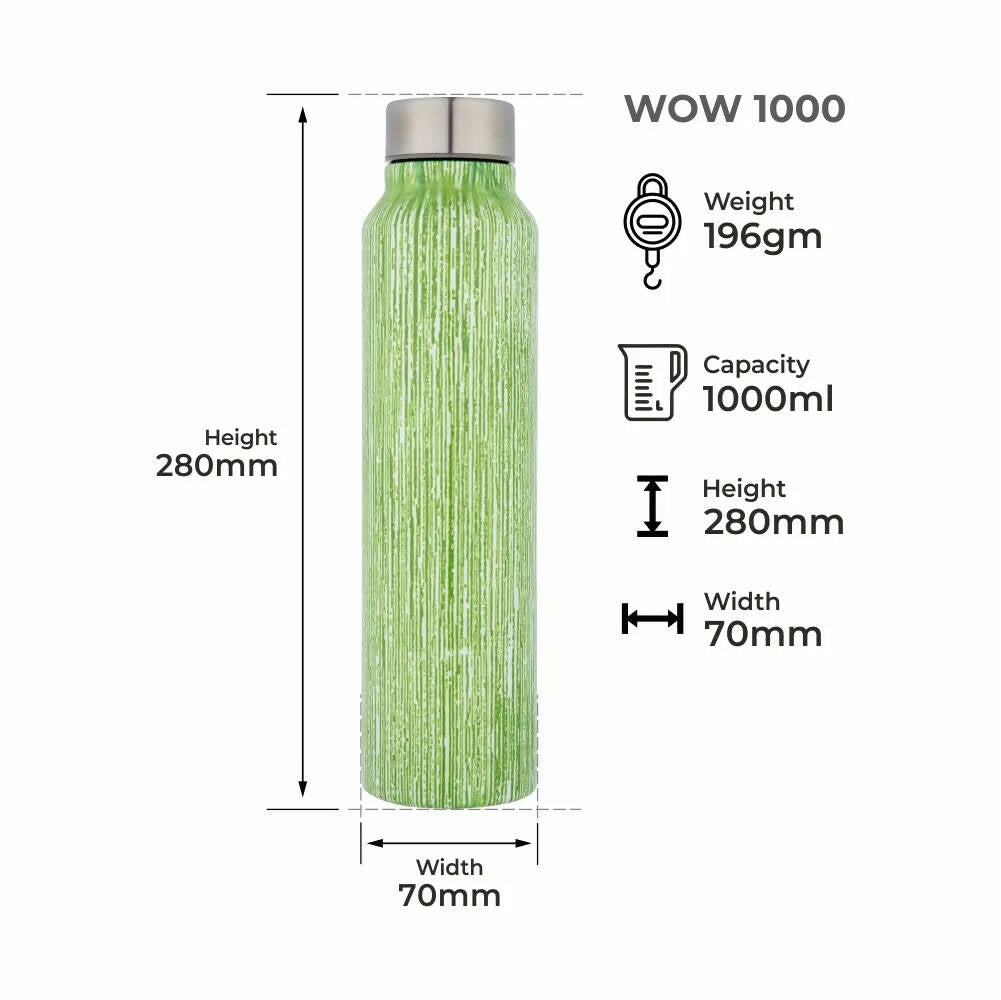 Dubblin Wow Stainless Steel Fridge Water Bottle | Grocsy