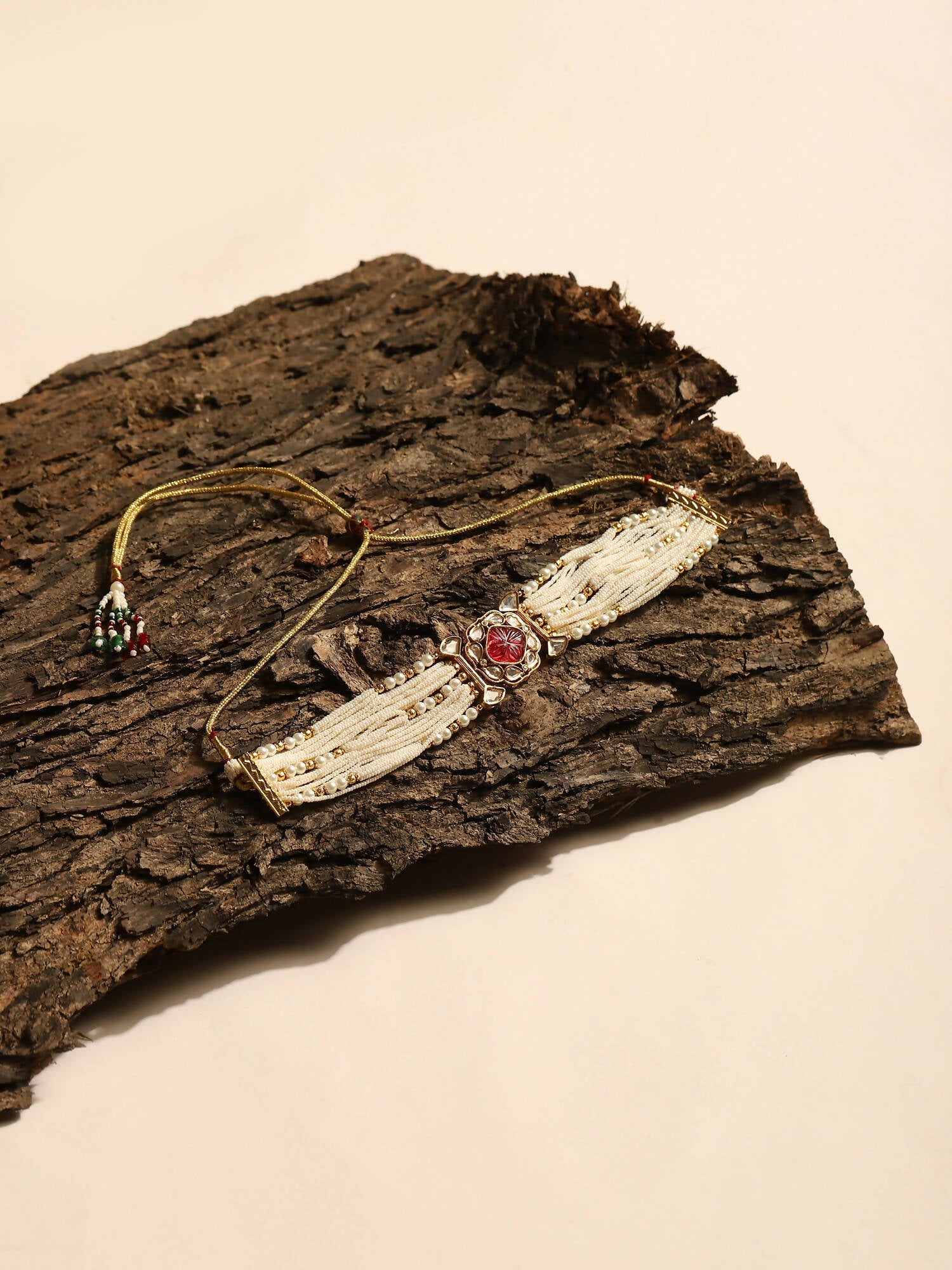 Women's Gold-Polished Necklace - Ruby Raang | Grocsy