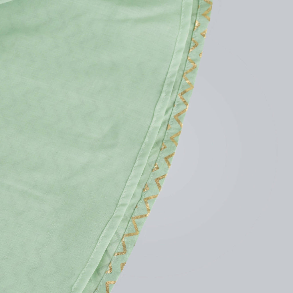 Pink Cow Fashions Zig-Zag Printed Ghagra Choli With Frill Strips | Grocsy