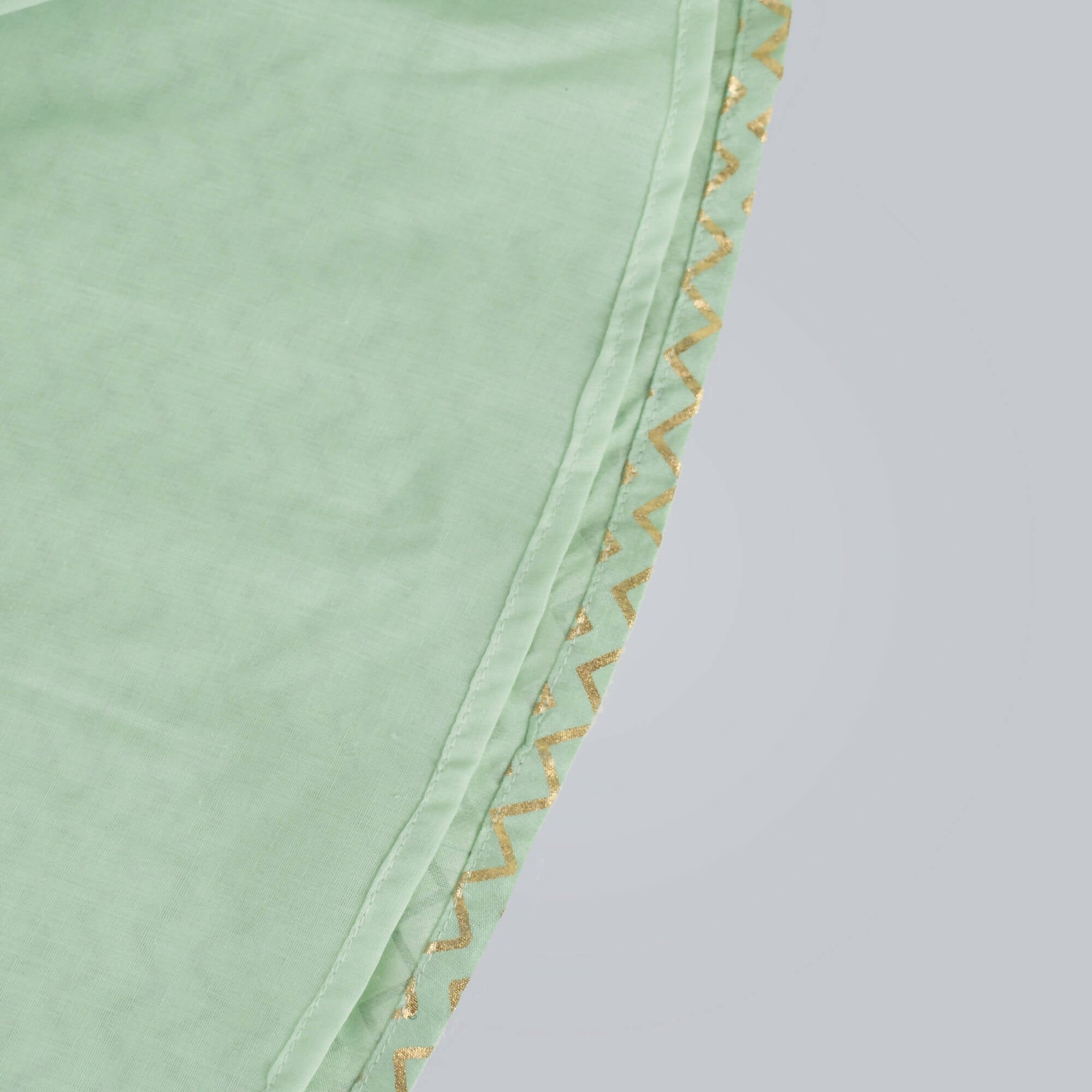 Pink Cow Fashions Zig-Zag Printed Ghagra Choli With Frill Strips | Grocsy