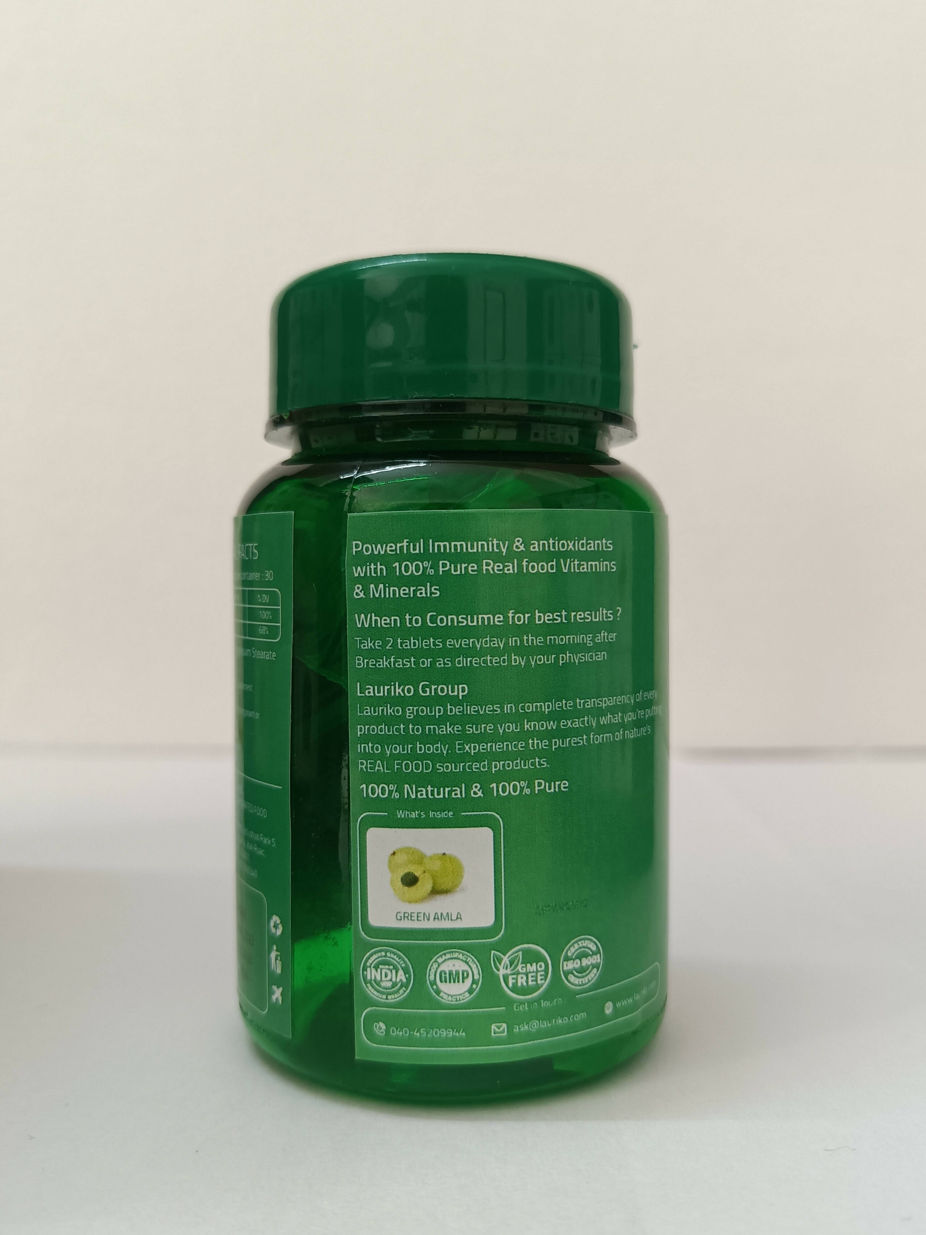 Laurik Plant Based Vitamin C With Zinc Supplements Tablets For Men & Women | Maintain Energy Levels & Boost Immunity | Grocsy