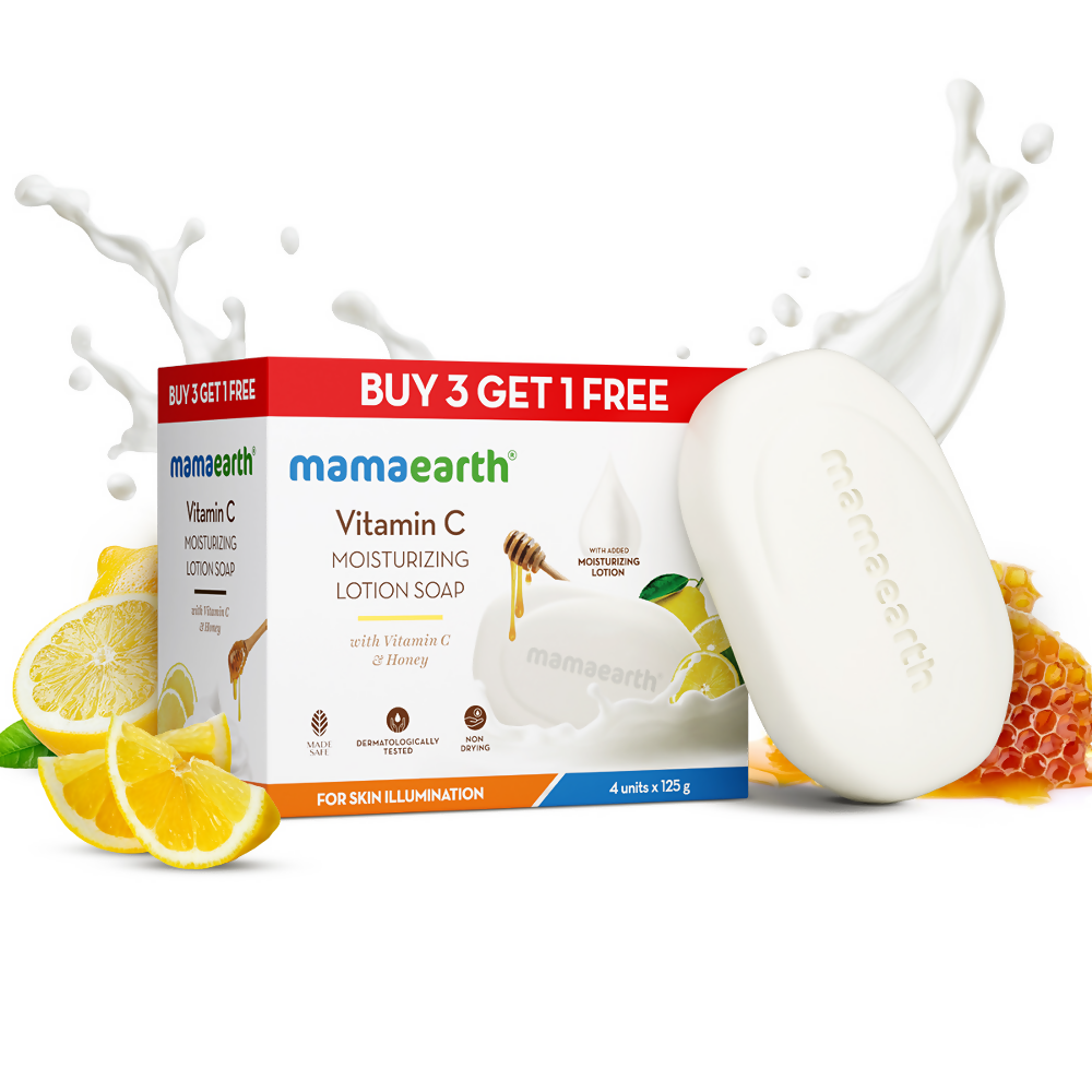 Mamaearth Vitamin C Moisturizing Lotion Soap (Buy 3 Get 1 Free) | Grocsy