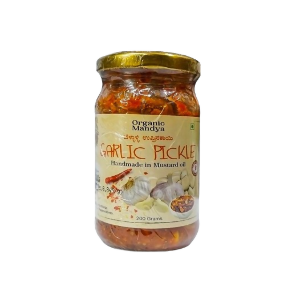 Organic Mandya Garlic Pickle | Grocsy