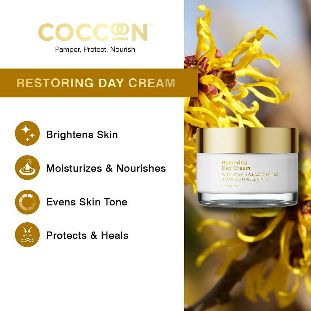 Coccoon Restoring Day Cream With Vitamin C Kakadu Plum and Witch Hazel | Grocsy