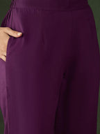 Sangria Embroidered Pure Cotton Kurta & Trouser | Grocsy