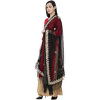 A R Silk Orgenza Gota Patti Fancy Dupatta Color Black Dupatta or Chunni | Grocsy