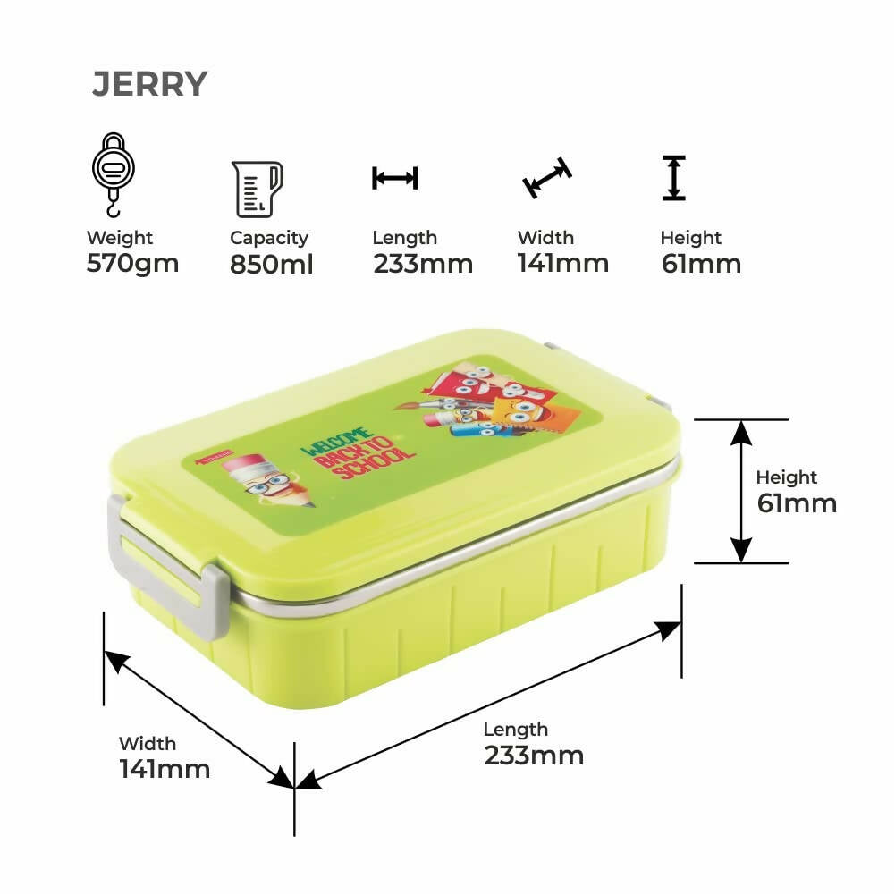 Dubblin Jerry Stainless Steel Lunch Box | Grocsy