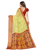 Vamika Cotton Light Green Jari Border Bollywood Style Saree (DINO LIGHT GREEN) | Grocsy