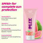 PLIX The Plant Fix SPF 50+ Guava Glow Sunscreen & 10% Vitamin C Guava Face Serum | Grocsy