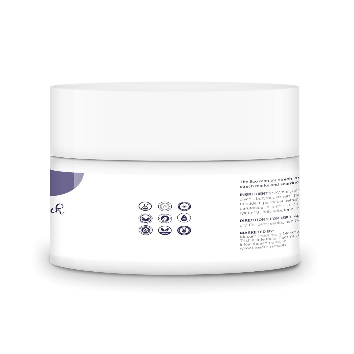 The Eco Mama Stretch Mark Cream With Shea Butter & Cocoa Butter | Grocsy