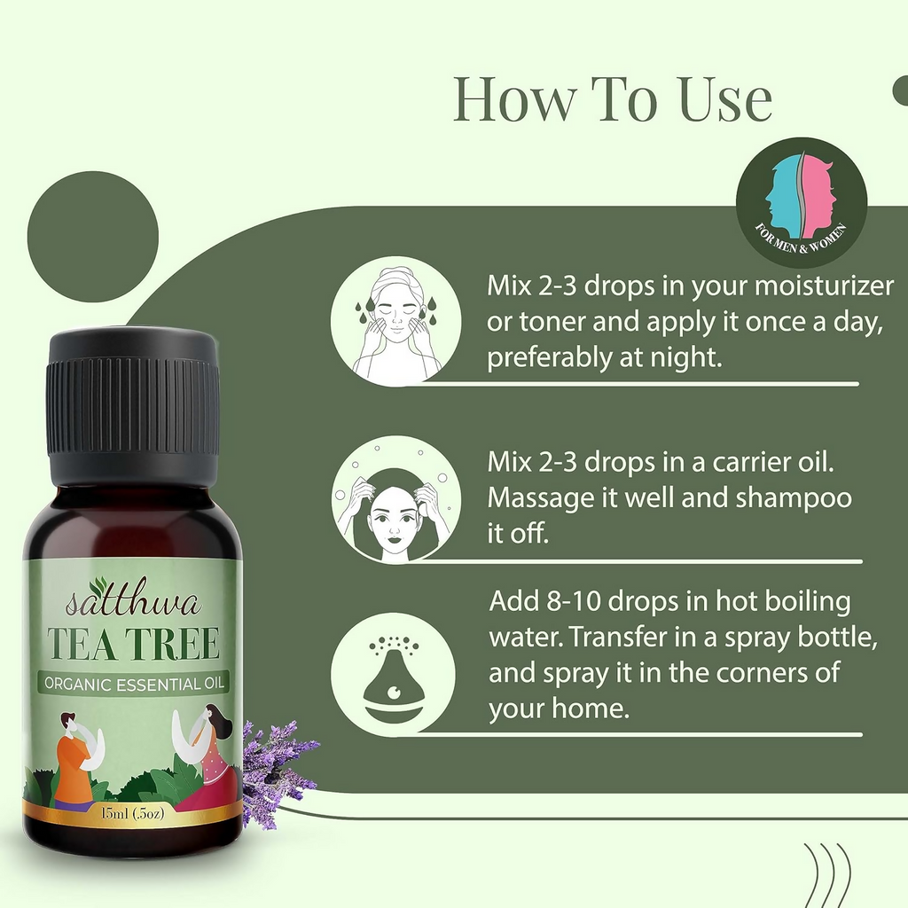Satthwa Organic Tea Tree Essential Oil | Grocsy