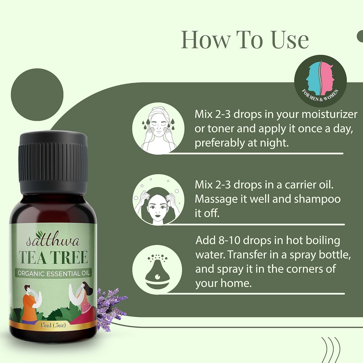 Satthwa Organic Tea Tree Essential Oil | Grocsy