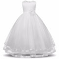 Asmaani Baby Girl's Full White Satin Full Length Dress (AS-DRESS-22064) | Grocsy