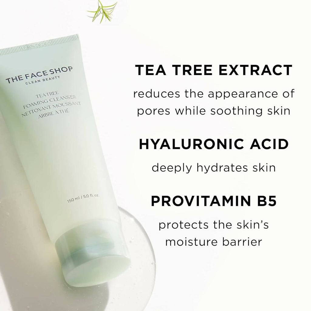 The Face Shop Tea Tree Pore Clarifying Gel Cleanser - Korean Skincare | Grocsy