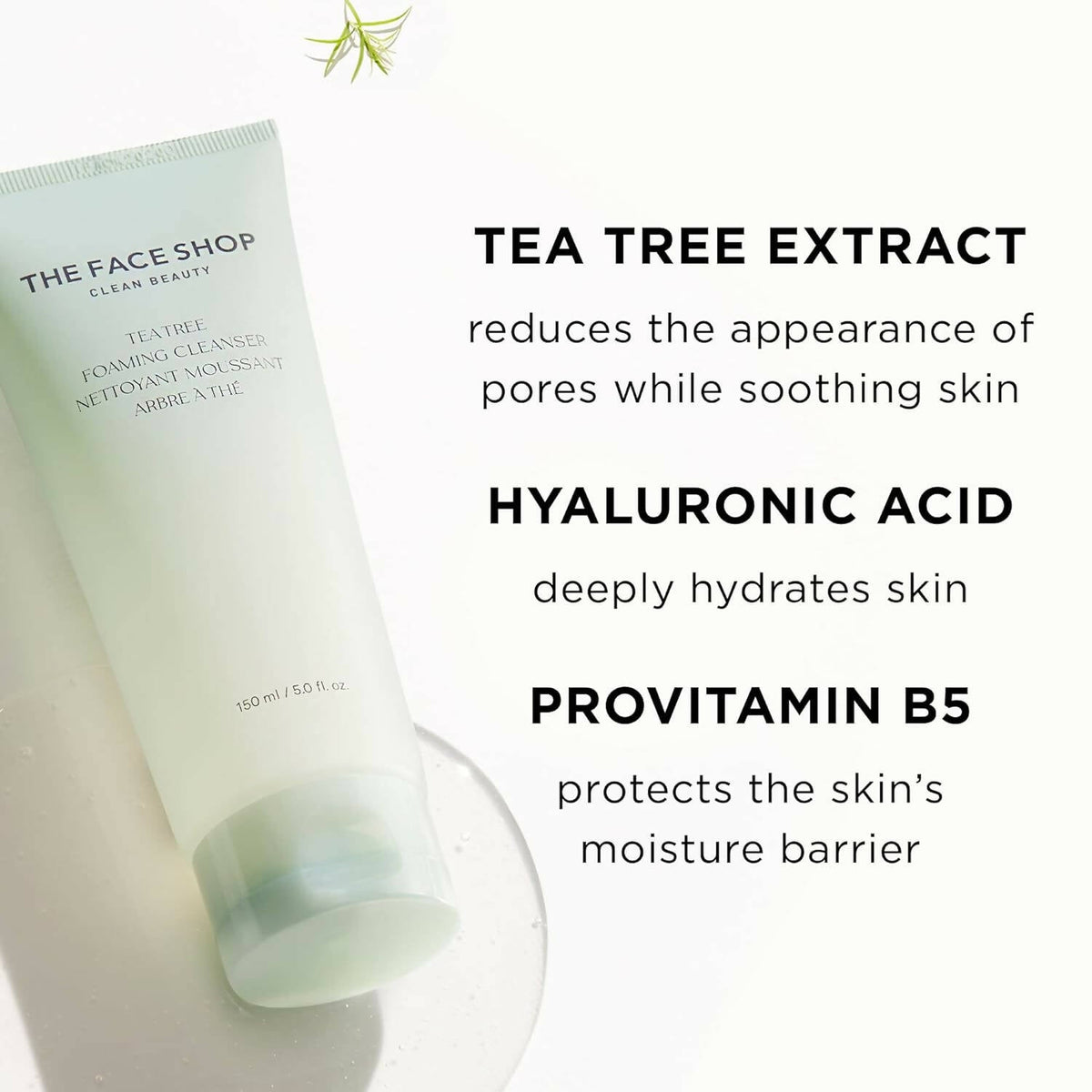 The Face Shop Tea Tree Pore Clarifying Gel Cleanser - Korean Skincare | Grocsy